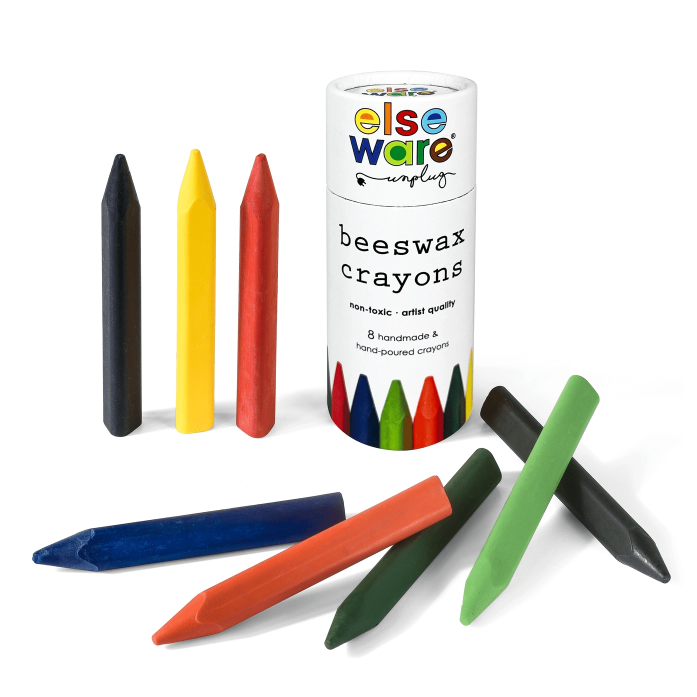 Beeswax Crayons - Triangle - 8 Natural & Non - Toxic Colors - Yummies Likkle Market