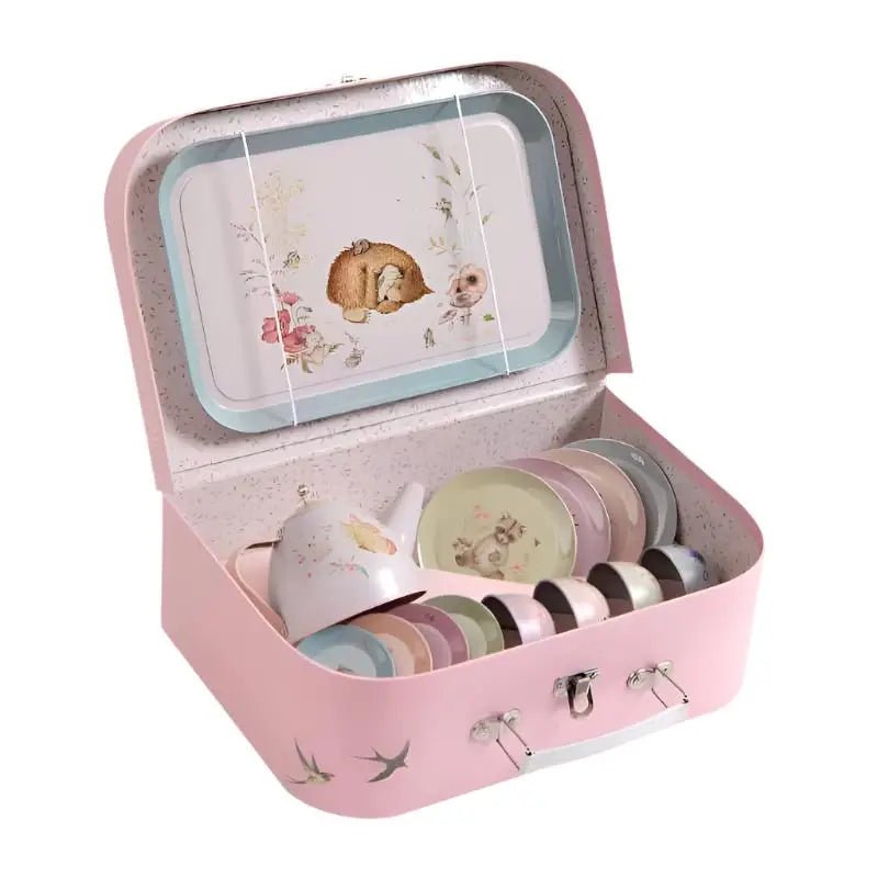 Suitcase - Tea Party Metal Set The Rosalies - Moulin Roty - Yummies Likkle Market